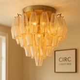 Chiara Clear Glass Flushmount 17"